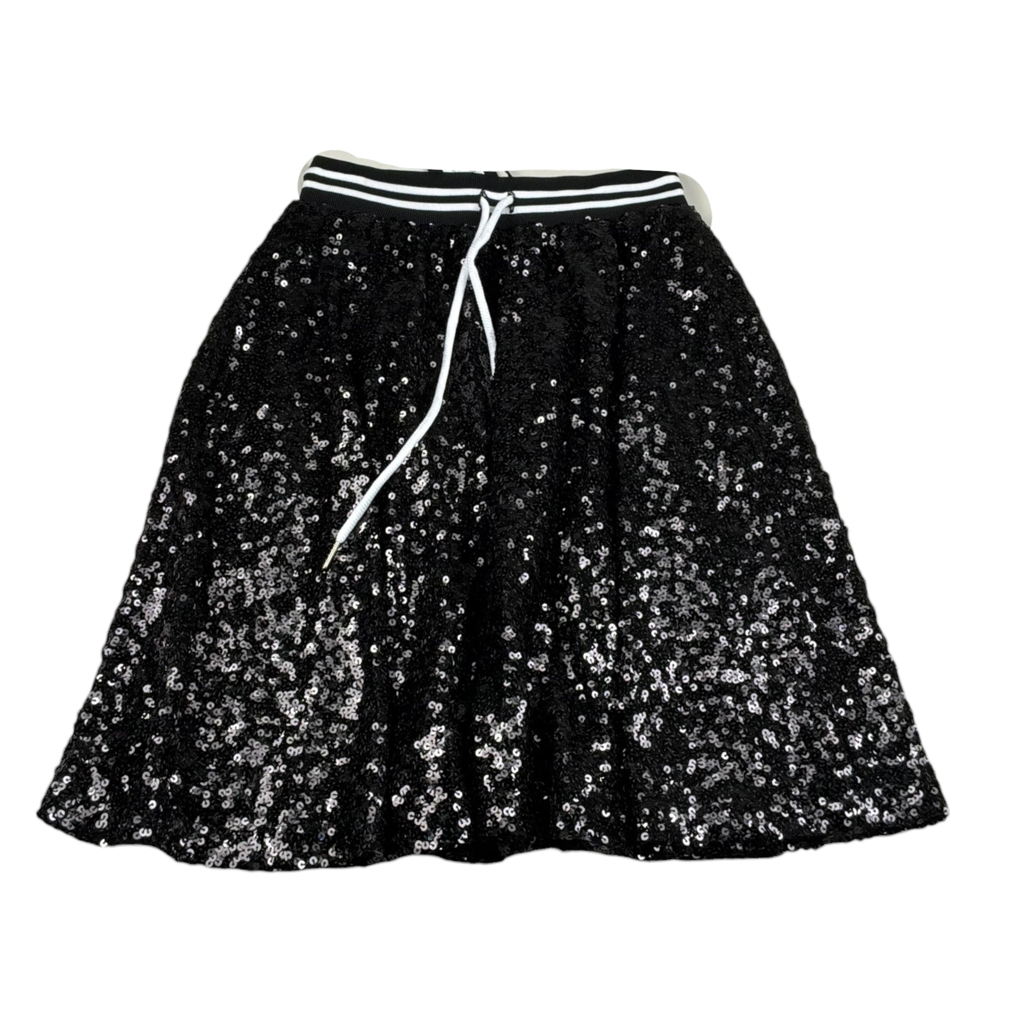 John Richmond Gonna Tinta Unita con Paillettes per Bambina RGP26195GO NERO JOHN RICHMOND 