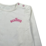 John Richmond Body Manica Lunga tinta unita con Logo Panna per Neonata RIA23096VEN PANNA JOHN RICHMOND 