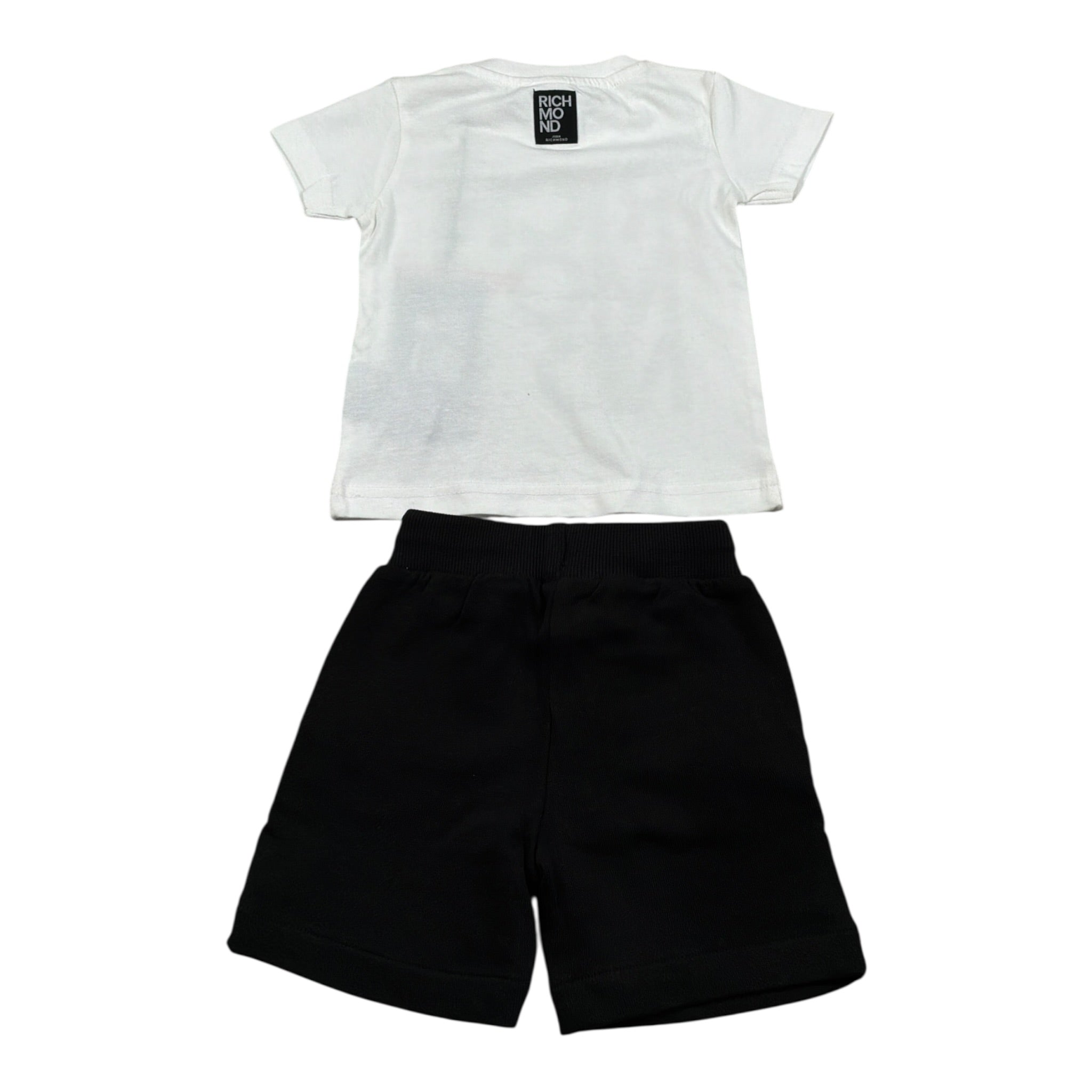 John Richmond Completo 2 Pezzi T-Shirt-Bermuda Bicolore Bianco/Nero per Neonato RIP22020TS BIANCO/NERO JOHN RICHMOND 