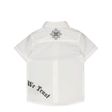 John Richmond Camicia Mezza Manica Tinta Unita con Stampa per Neonato RIP22092CA BIANCO JOHN RICHMOND 