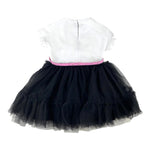 John Richmond Abito Mezza Manica Bicolore con Gonna Tulle E Cinturino Bianco/Nero per Neonata RIP24118CL BIANCO/NERO JOHN RICHMOND 