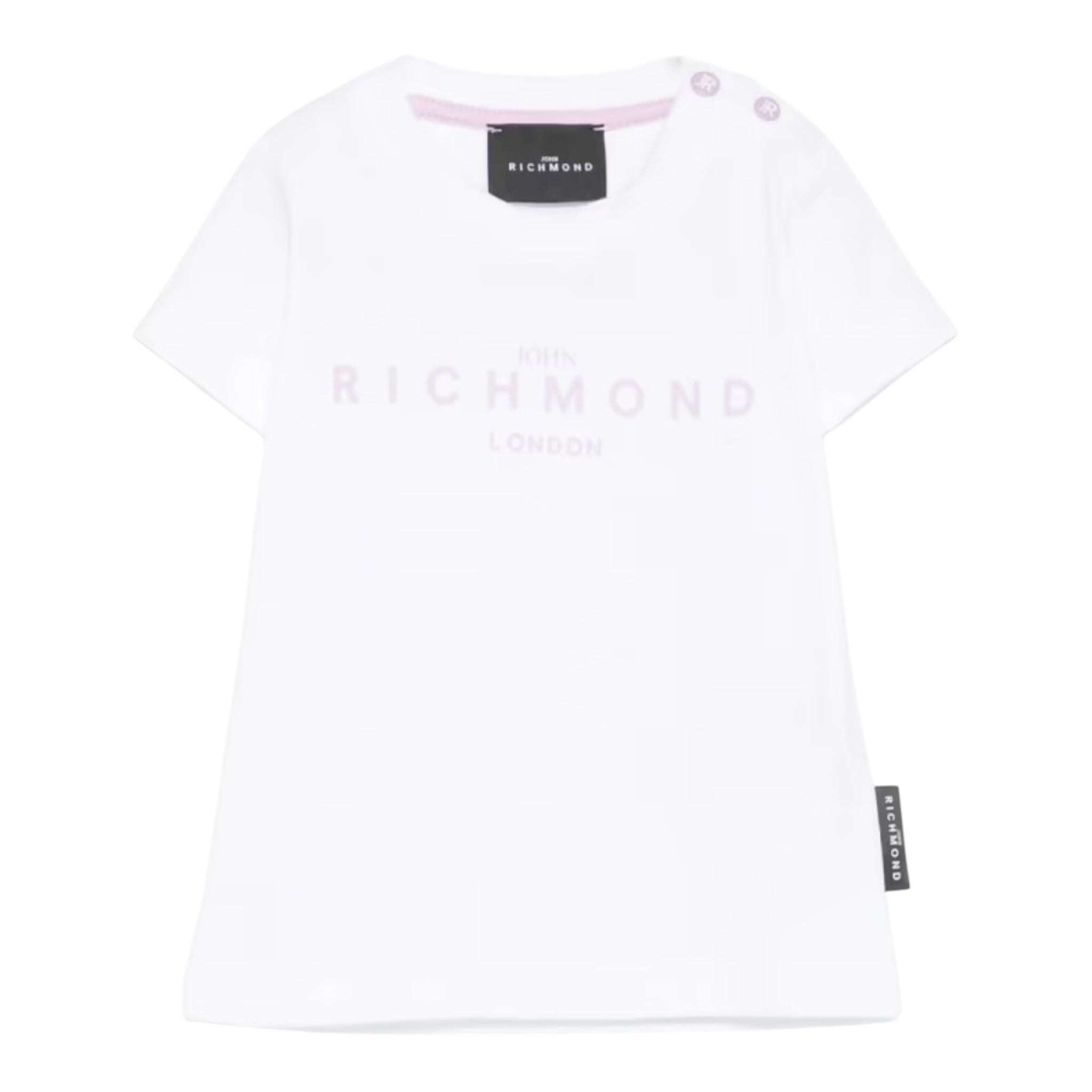 John Richmond T-Shirt Girocollo Tinta Unita con Stampa per Neonata RIP25002TSXXN BIANCO JOHN RICHMOND 