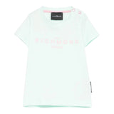 John Richmond T-Shirt Girocollo Tinta Unita con Stampa per Neonata RIP25002TSXXN VERDE ACQUA JOHN RICHMOND 