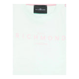 John Richmond T-Shirt Girocollo Tinta Unita con Stampa per Neonata RIP25002TSXXN VERDE ACQUA JOHN RICHMOND 