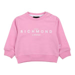 John Richmond Felpa Girocollo Tinta Unita con Stampa per Neonata RIP25003FEN ROSA JOHN RICHMOND 