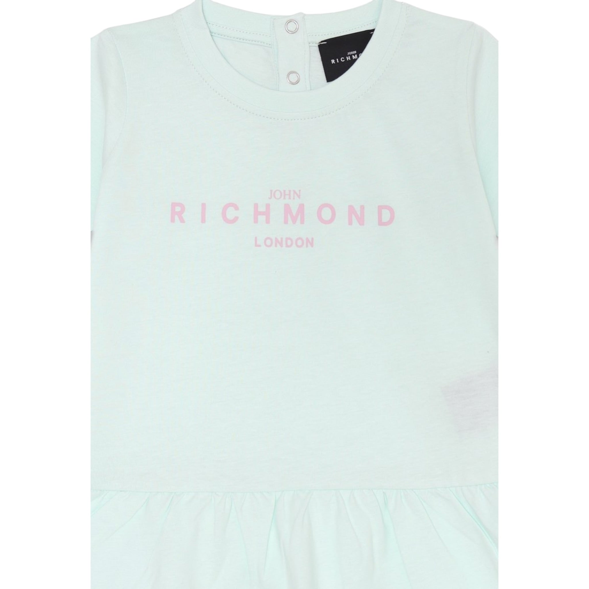 John Richmond Abito tinta unita con Stampa Verde Acqua per Neonata RIP25005VEXXX VERDE ACQUA JOHN RICHMOND 