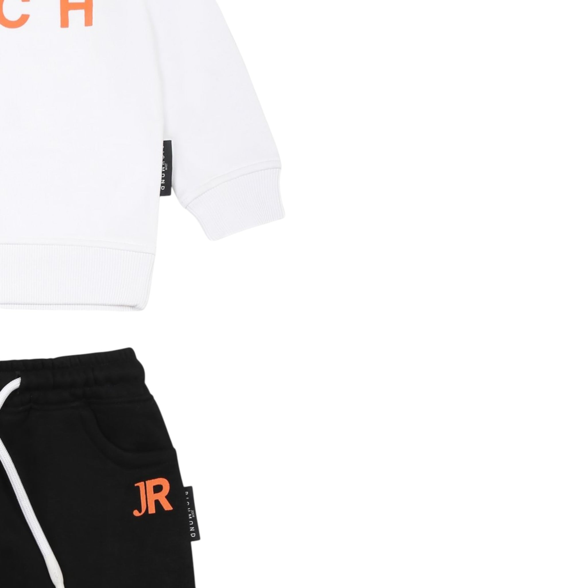 John Richmond Completo 2 Pezzi Felpa-Pantalone per Neonato RIP25013CFXX BIANCO/NERO JOHN RICHMOND 