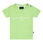 John Richmond T-Shirt Girocollo Tinta Unita con Stampa per Neonato RIP25014TSXX VERDE JOHN RICHMOND 