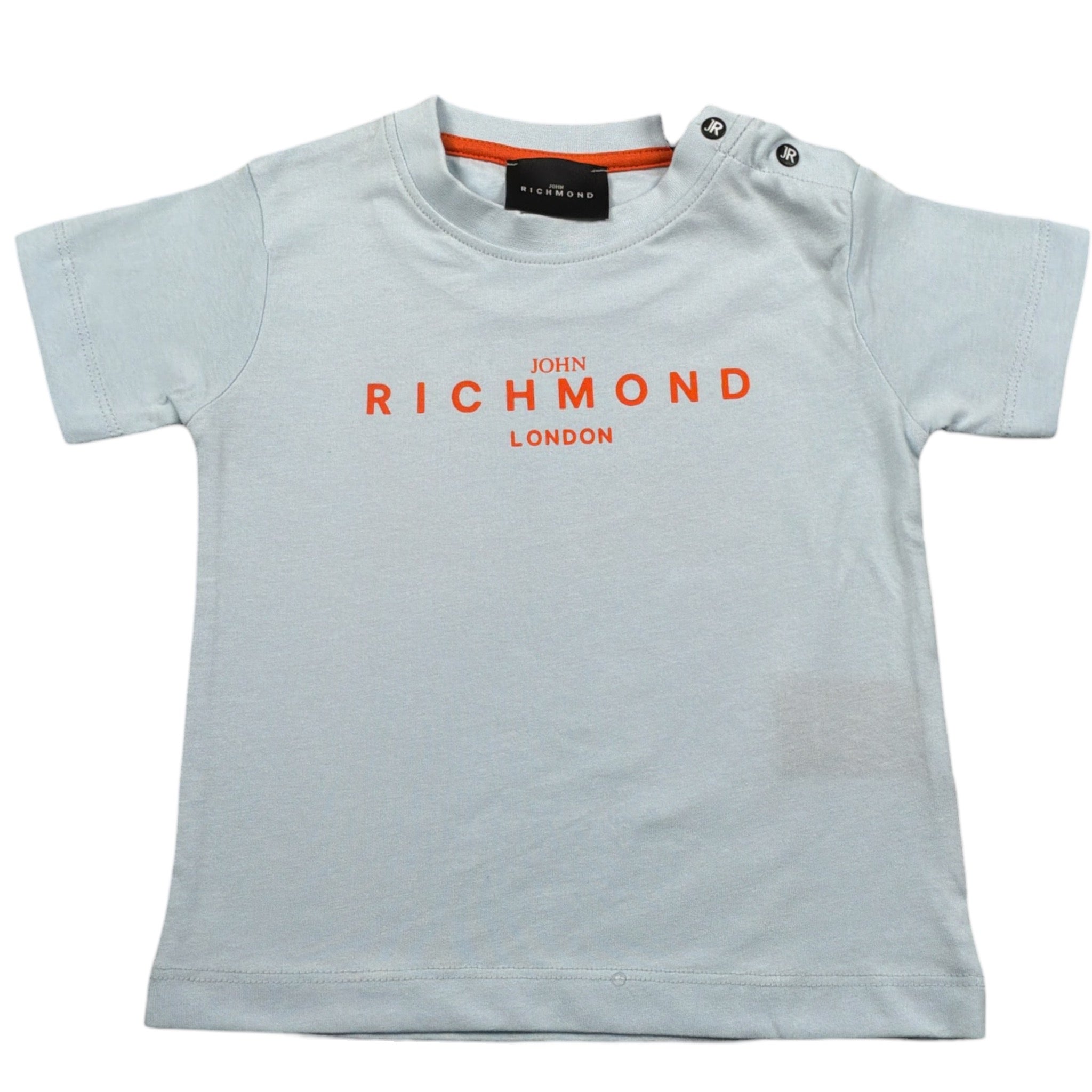 John Richmond T-Shirt Girocollo tinta unita con Stampa Azzurro per Neonato RIP25014TSXXXX AZZURRO JOHN RICHMOND 