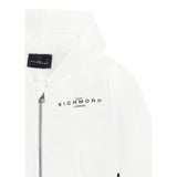 John Richmond Felpa con Zip E Cappuccio Tinta Unita per Neonato RIP25015FE BIANCO JOHN RICHMOND 