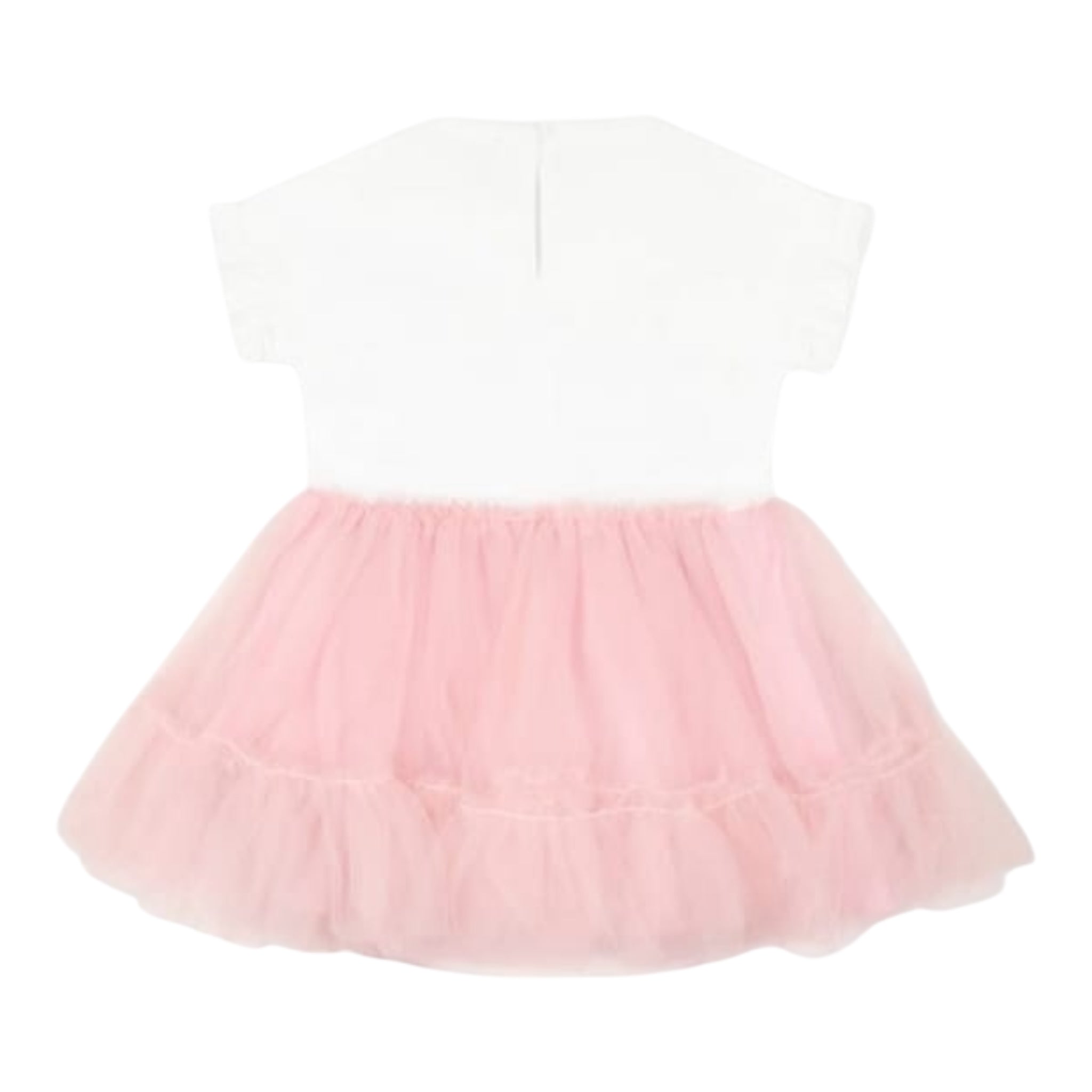 John Richmond Abito Mezza Manica Bicolore con Gonna Tulle per Neonata RIP25043VEX BIANC/ROSA JOHN RICHMOND 