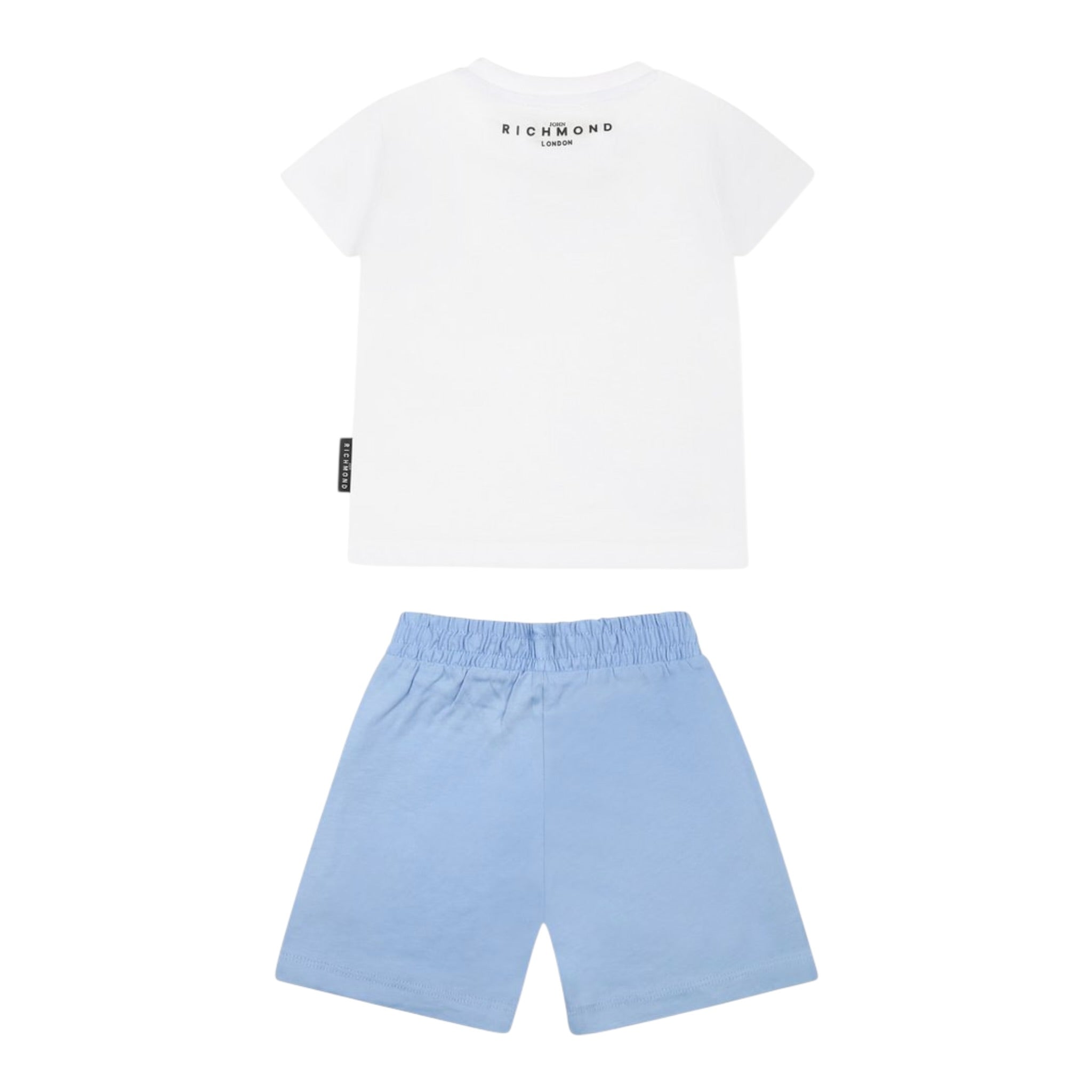 John Richmond Completo 2 Pezzi T-Shirt-Bermuda Bicolore Bianco/Azzurro per Neonato RIP25050CJXX BIANCO/AZZURRO JOHN RICHMOND 
