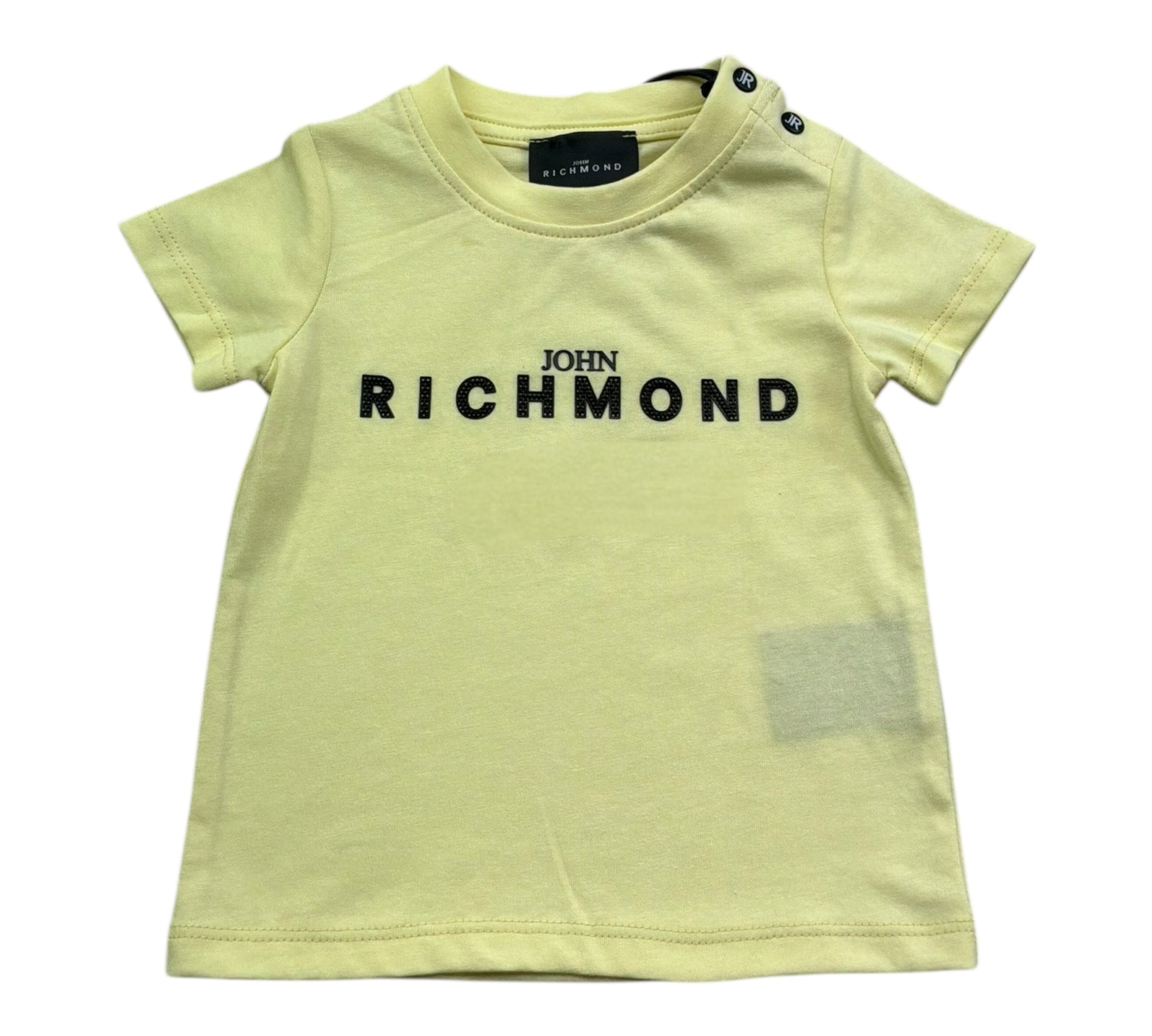 John Richmond T-Shirt Girocollo Tinta Unita con Stampa per Neonato RIP26002TS GIALLO JOHN RICHMOND 