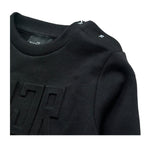 John Richmond Felpa Chiusa Girocollo Tinta Unita con Logo per Neonato RIP26014FE NERO JOHN RICHMOND 