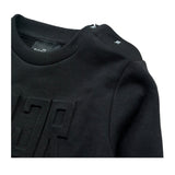 John Richmond Felpa Chiusa Girocollo Tinta Unita con Logo per Neonato RIP26014FE NERO JOHN RICHMOND 