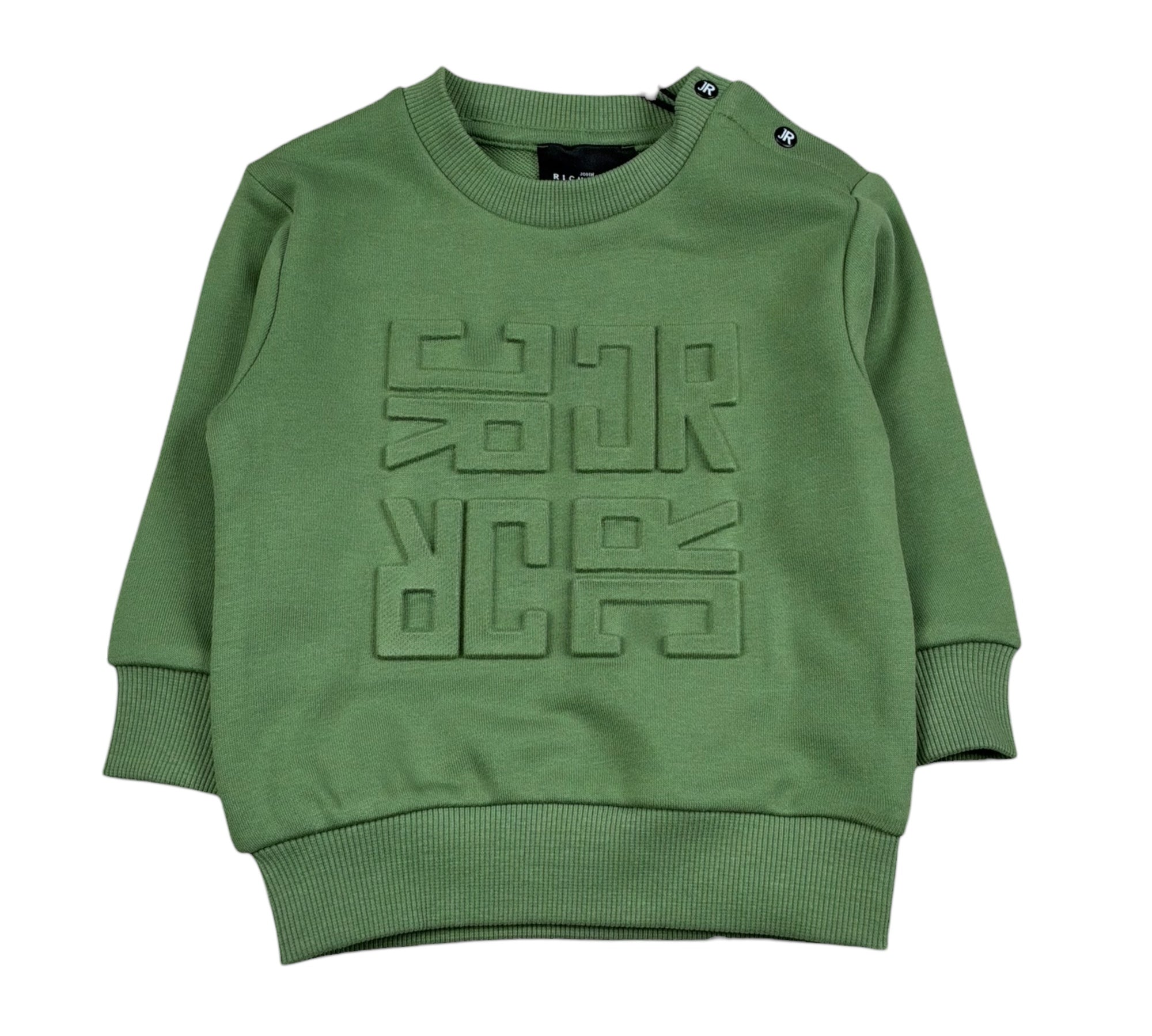 John Richmond Felpa Chiusa Girocollo Tinta Unita con Logo per Neonato RIP26014FE VERDE JOHN RICHMOND 