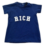 John Richmond T-Shirt Girocollo Tinta Unita con Logo per Neonato RIP26017TS BLU JOHN RICHMOND 