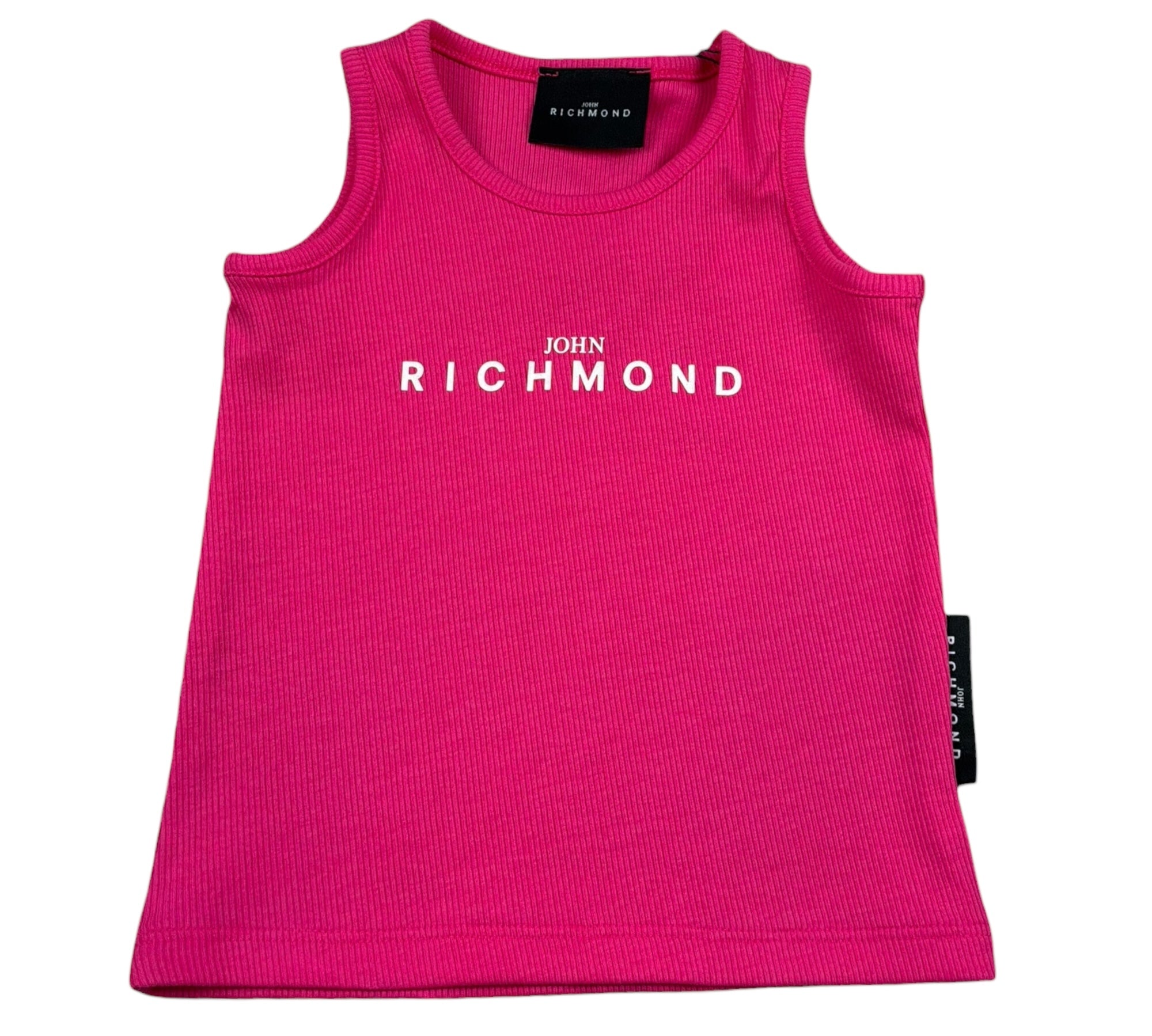 John Richmond Canotta Gircllo Tinta Unita con Logo per Neonata RIP26037CNA FUXIA JOHN RICHMOND 