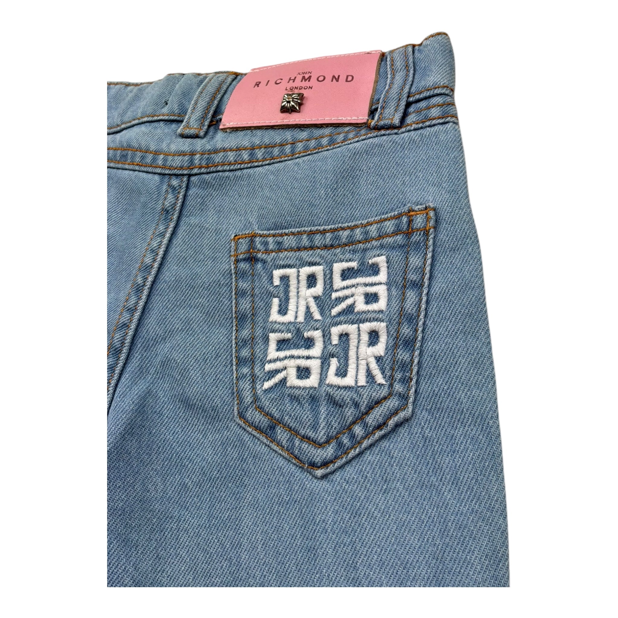 John Richmond Jeans Tinta Unita con Girovita Regolabile per Neonata RIP26042JE AZZURRO JOHN RICHMOND 