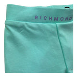 John Richmond Leggins Tinta Unita con Logo per Neonata RIP26086LE VERDE ACQUA JOHN RICHMOND 