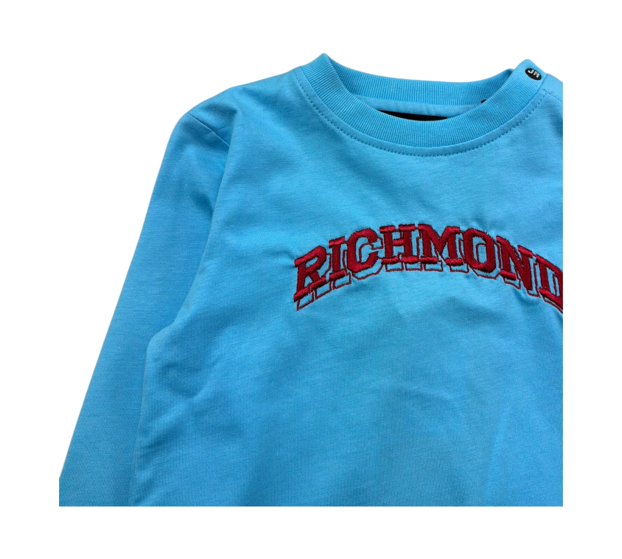 John Richmond Shirt Girocollo Tinta Unita con Stampa per Neonato RIP26130TS AZZURRO JOHN RICHMOND 