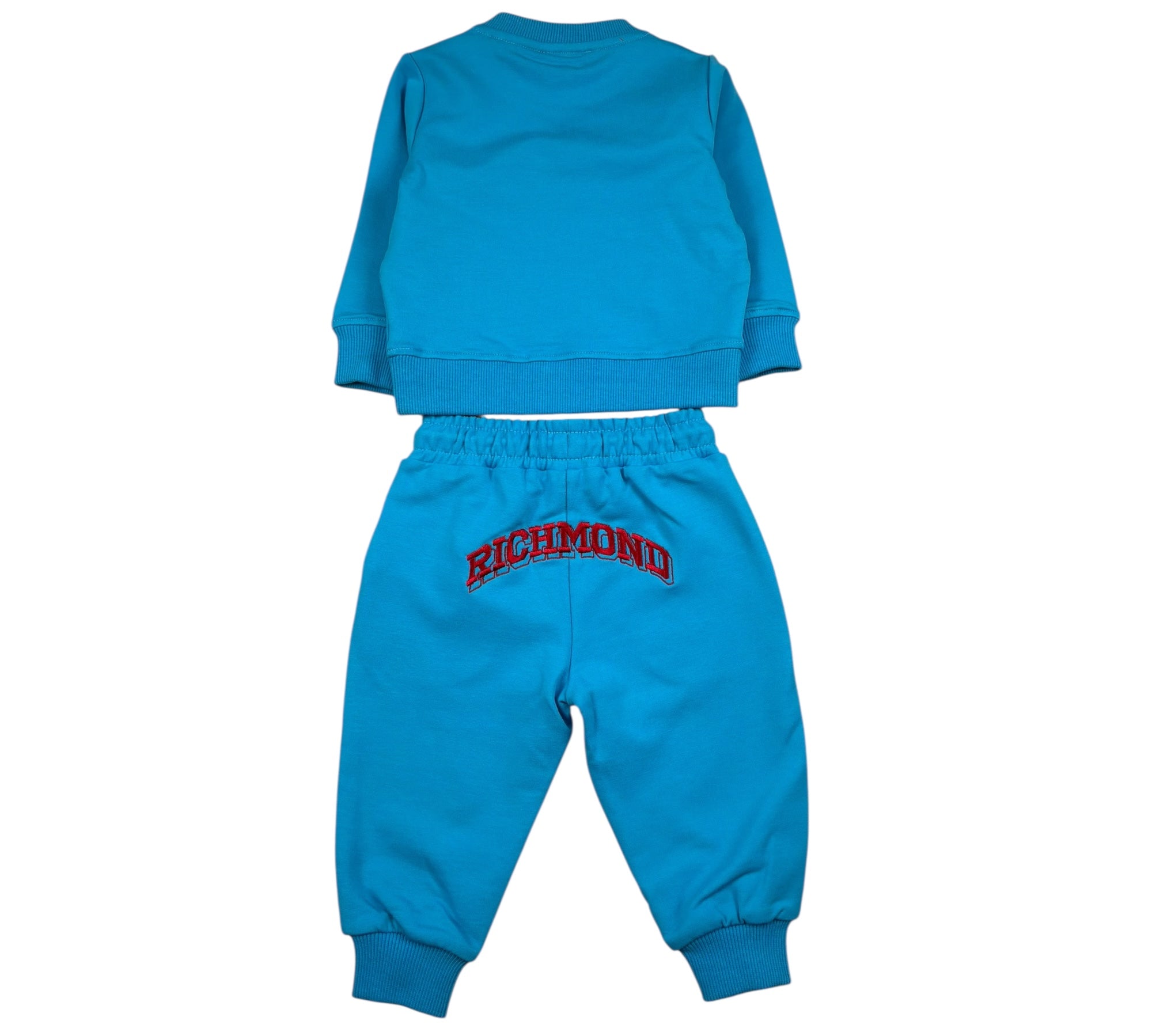 John Richmond Completo 2 Pezzi Felpa-Pantalone Tinta Unita per Neonato RIP26136CF AZZURRO JOHN RICHMOND 