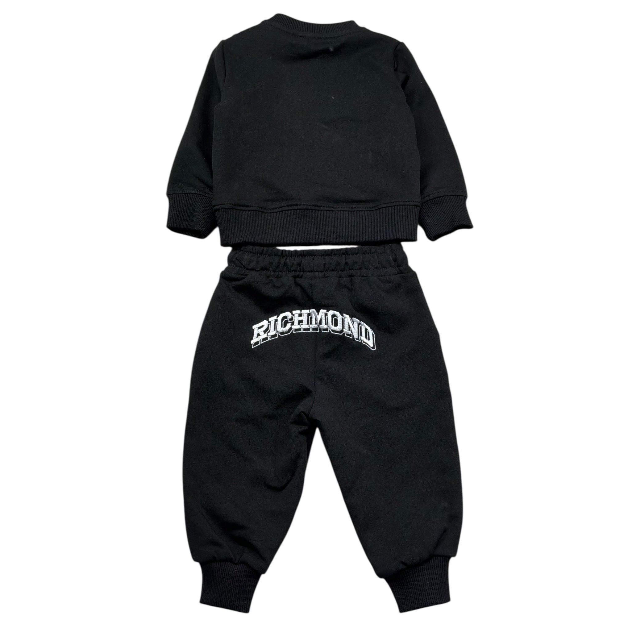 John Richmond Completo 2 Pezzi Felpa-Pantalone Tinta Unita per Neonato RIP26136CF NERO JOHN RICHMOND 