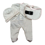 John Richmond Set Tutina-Cappello-Bavette Bicolore per Neonata RLP26001TUA BIANCO/ROSA JOHN RICHMOND 