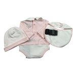 John Richmond Body Manica Lunga Tinta Unita con Cappello per Neonata RLP26002TUA ROSA JOHN RICHMOND 