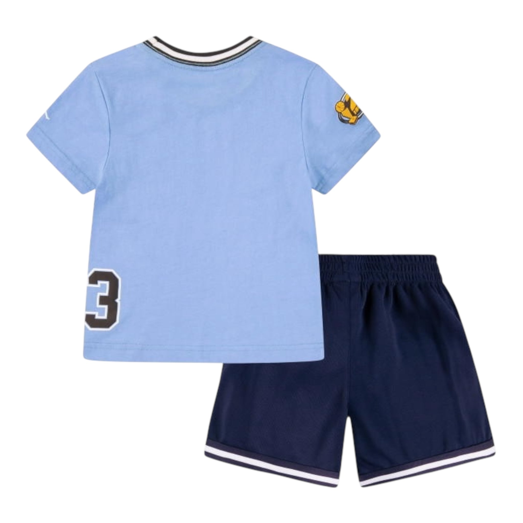Jordan Completo Tinta Unita 2 Pezzi T-Shirts-Bermuda per Neonato 65D969 AZZURRO JORDAN 