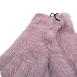 guanti tinta unita con logo GUAA ROSA JUICY COUTURE 