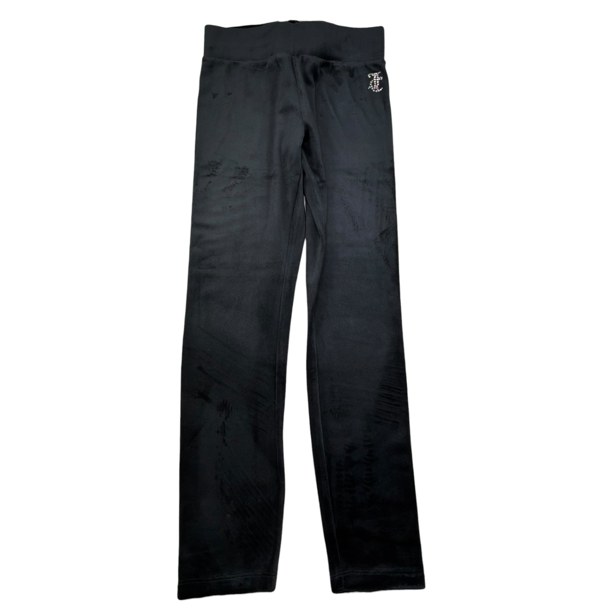 Juicy Couture Leggins In Velluto Tinta Unita per Bambina JBX6506 NERO JUICY COUTURE 