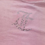 Juicy Couture T-Shirt In Velluto Tinta Unita per Bambina JBX6618 ROSA JUICY COUTURE 