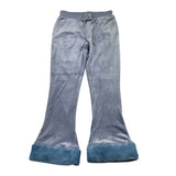 Juicy Couture Pantalone Tinta Unita In Velluto con Pelliccia per Bambina JBX6631 AZZURRO JUICY COUTURE 