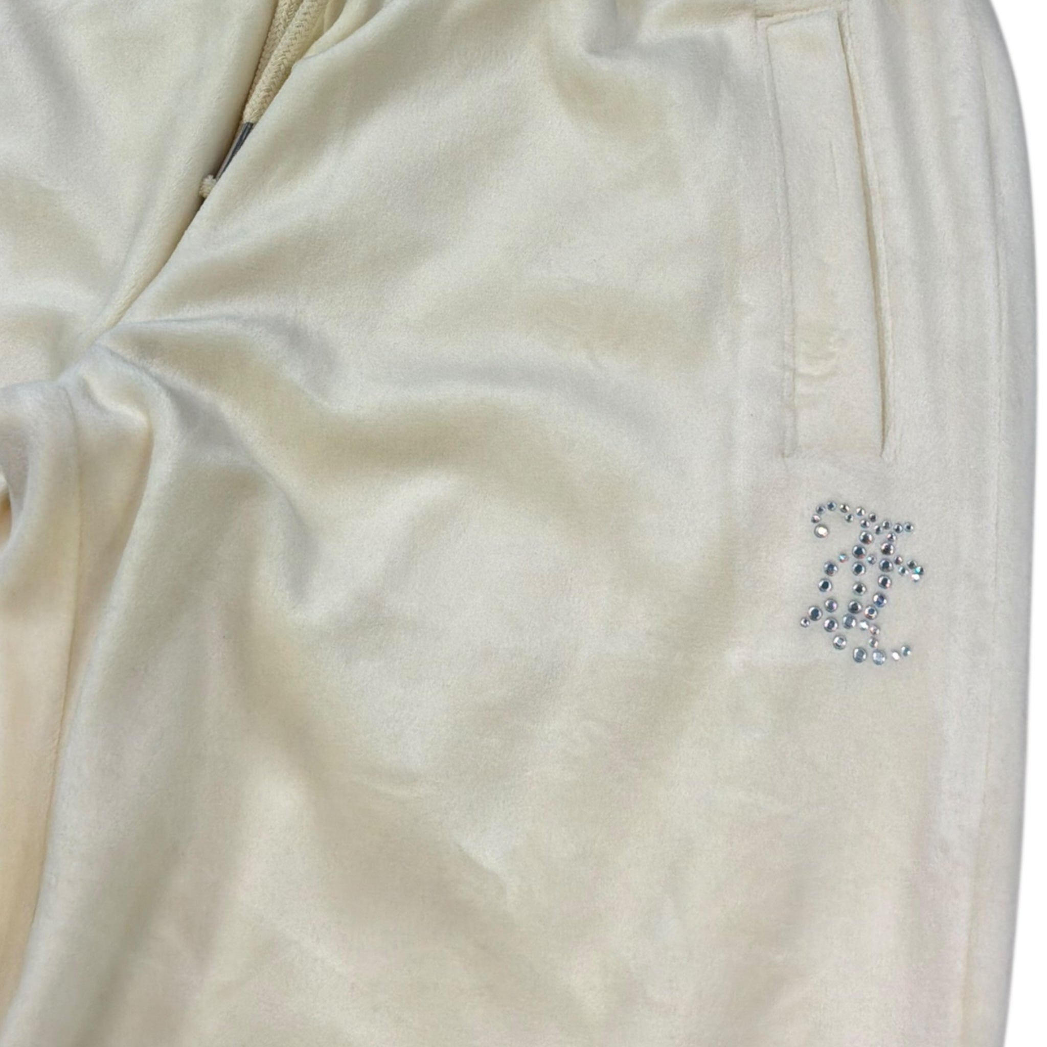 Juicy Couture Pantalone A Palazzo Tinta Unita In Velluto per Bambina JBX6746 PANNA JUICY COUTURE 