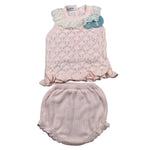Juliana Completo 2 Pezzi Maglia-Culotte Tinta Unita per Neonata 25075 ROSA JULIANA 