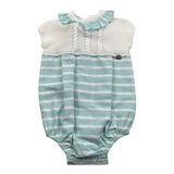 Juliana Pagliaccetto Mezza Manica Fantasia A Righe per Neonata 25168 VERDE ACQUA JULIANA 