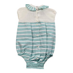 Juliana Pagliaccetto Mezza Manica Fantasia A Righe per Neonata 25168 VERDE ACQUA JULIANA 