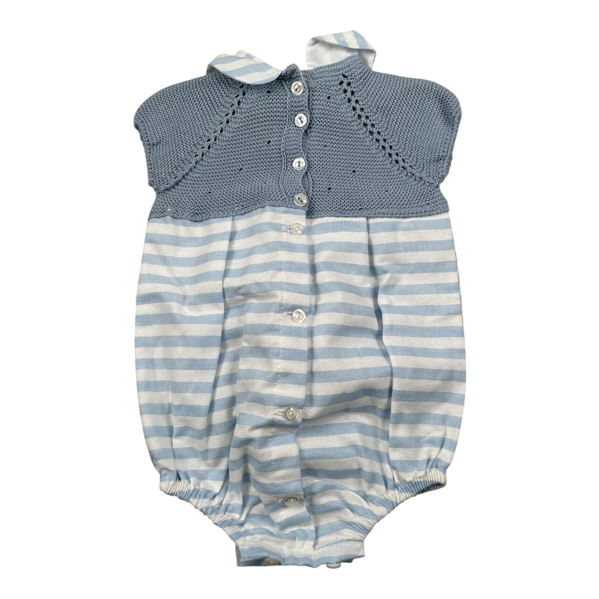 Juliana Pagliaccetto Mezza Manica Fantasia A Righe Azzurro Polvere per Neonato 25169X AZZURRO POLVERE JULIANA 