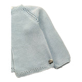 Juliana Cardigan Tinta Unita con Trafori per Neonata 25211 AZZURRO JULIANA 