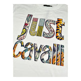 Just Cavalli T-Shirt Girocollo Tinta Unita con Stampa per Bambino JBP26071TS BIANCO JUST CAVALLI 