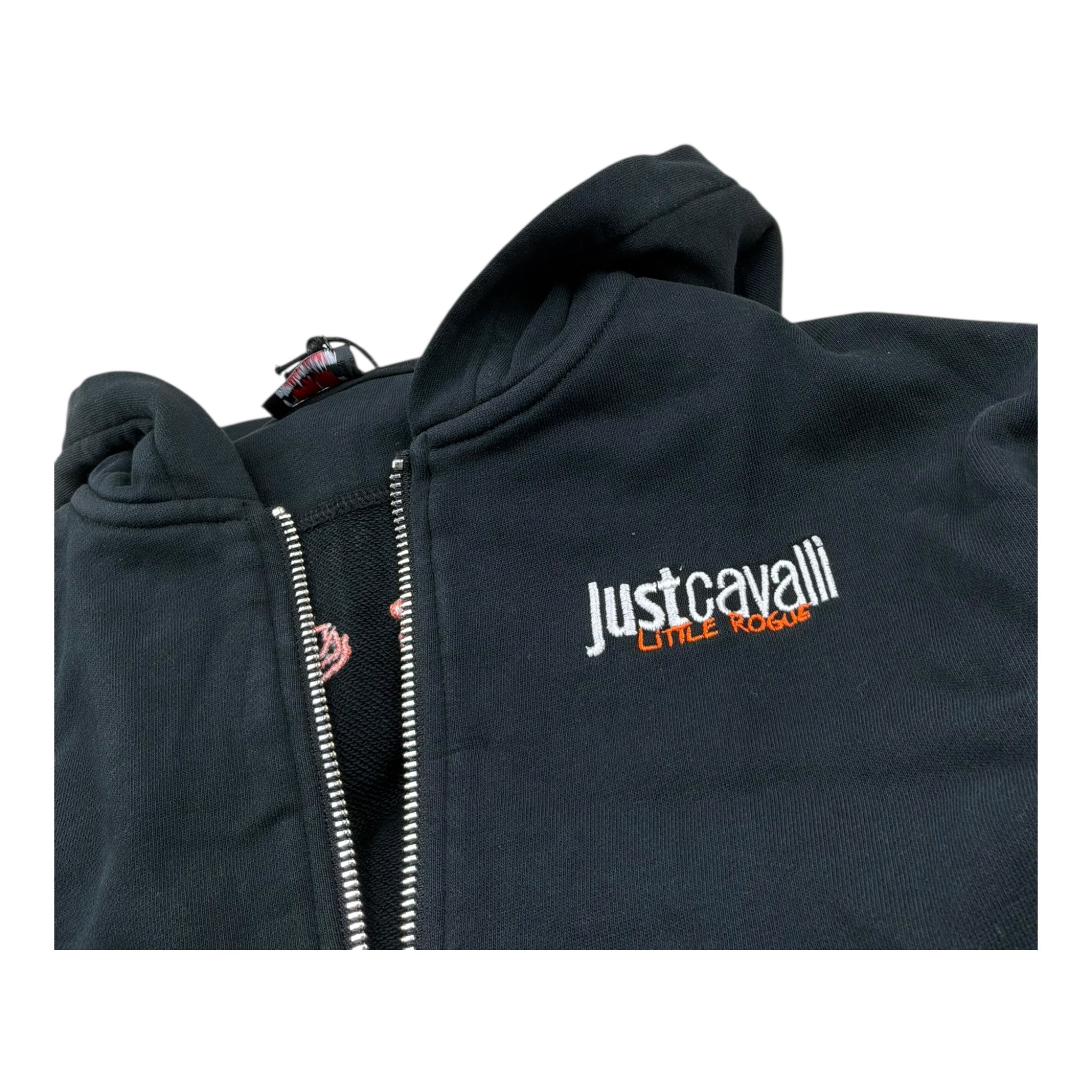 Just Cavalli Felpa Tinta Unita con Zip E Cappuccio per Bambino JBP26148FE NERO JUST CAVALLI 