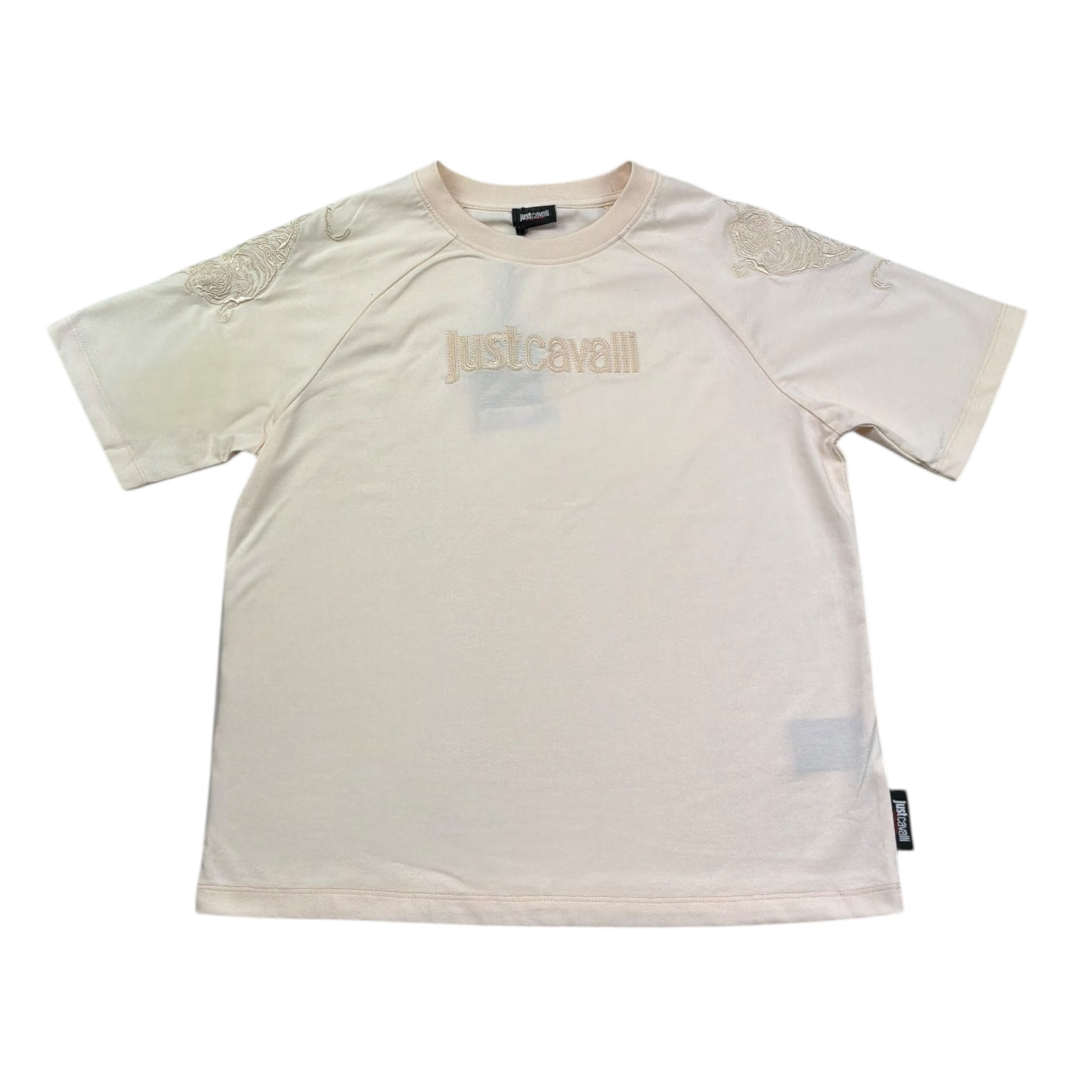 Just Cavalli T-Shirt Girocollo Tinta Unita con Logo per Bambina JBP26160TS ROSA JUST CAVALLI 