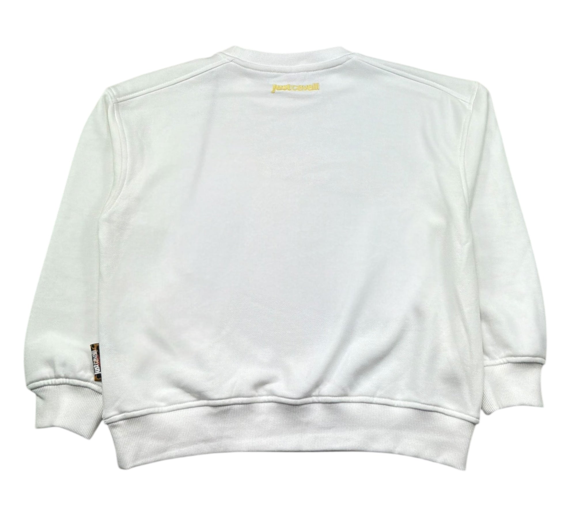 Just Cavalli Felpa Chiusa Girocollo Tinta Unita con Logo per Bambino JGP26002FE BIANCO JUST CAVALLI 