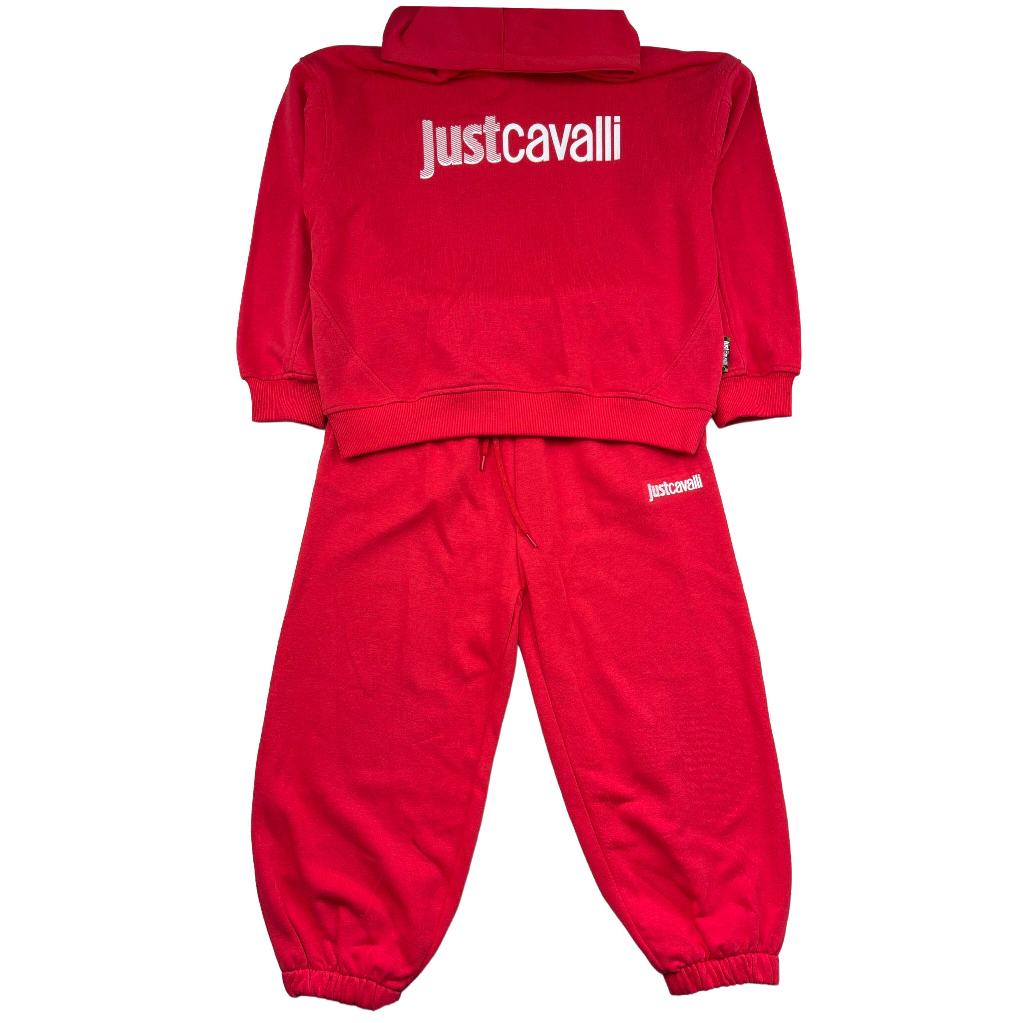 Just Cavalli Completo 2 Pezzi Felpa-Pantalone Tinta Unita per Bambino JGP26012CF ROSSO JUST CAVALLI 