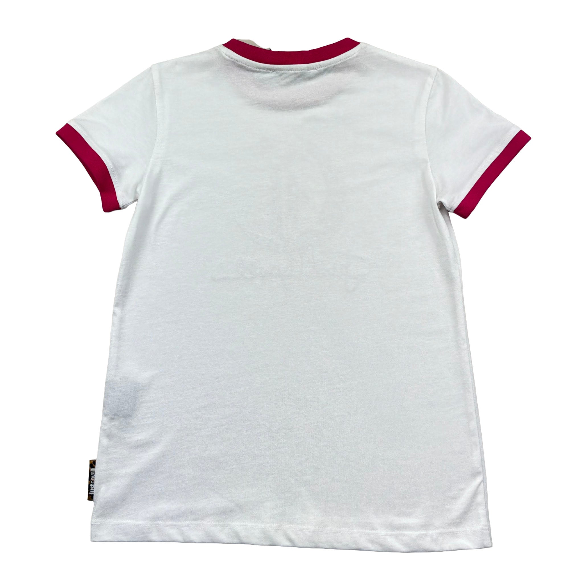 Just Cavalli T-Shirt Girocollo Tinta Unita con Stampe per Bambino JGP26054TS BIANCO JUST CAVALLI 