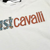 Just Cavalli T-Shirt Girocollo Tinta Unita con Stampa per Bambina JGP26067TS BIANCO JUST CAVALLI 