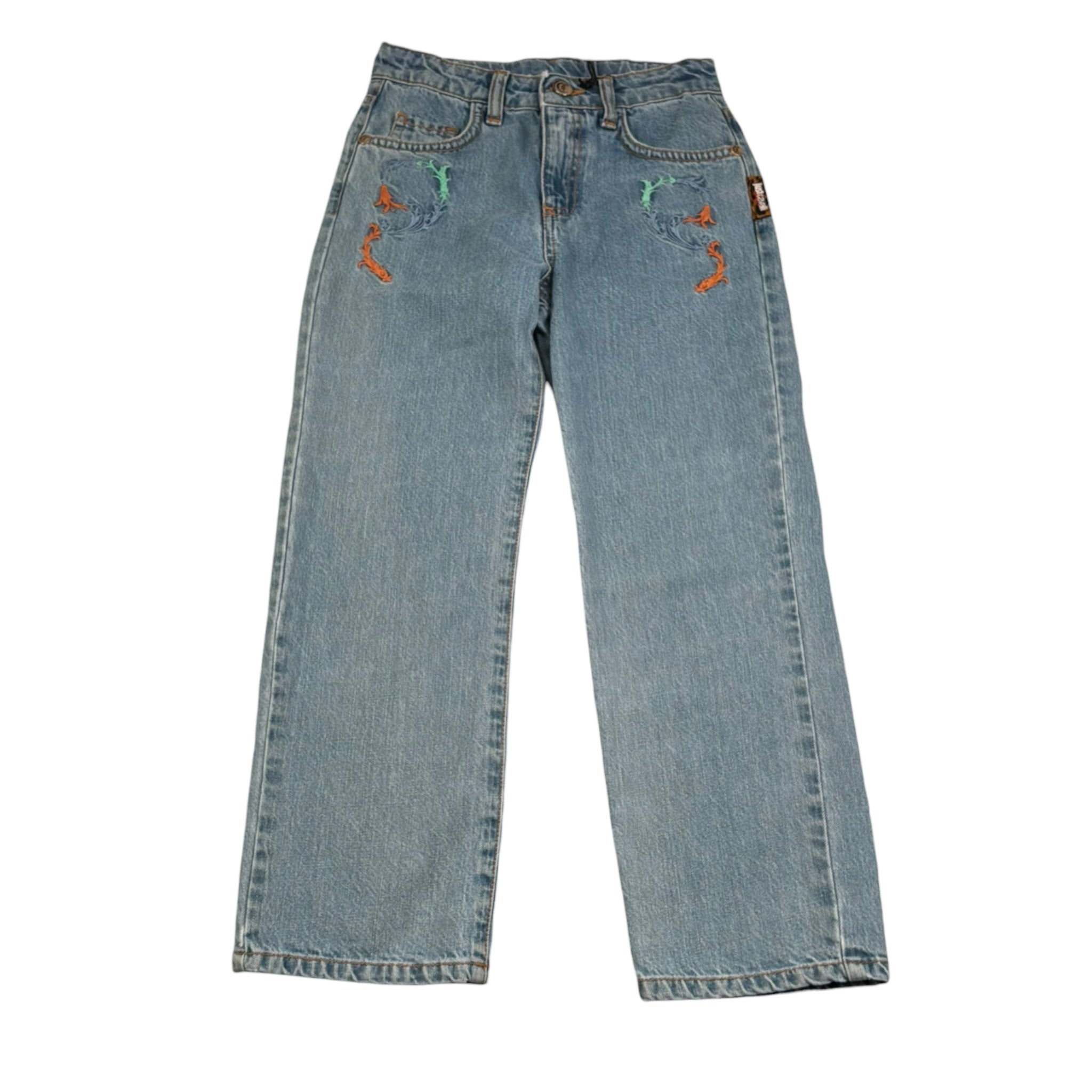 Just Cavalli Jeans Tinta Unita con Girovita Regolabile per Bambina JGP26072JE AZZURRO JUST CAVALLI 