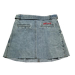 Just Cavalli Gonna In Denim Tinta Unita con Cintura per Bambina JGP26118GO AZZURRO JUST CAVALLI 