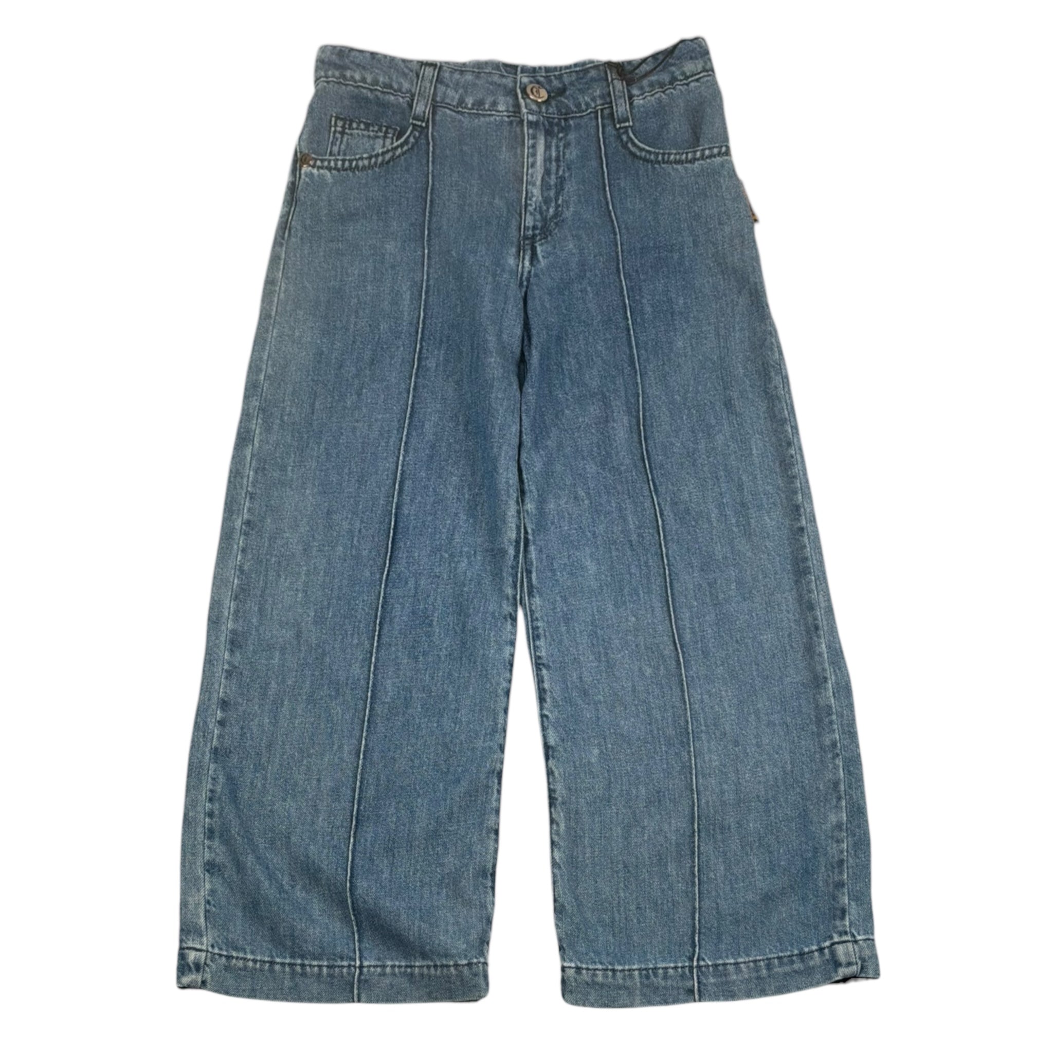 Just Cavalli Jeans Tinta Unita con Girovita Regolabile per Bambina JGP26137JE BLU JUST CAVALLI 